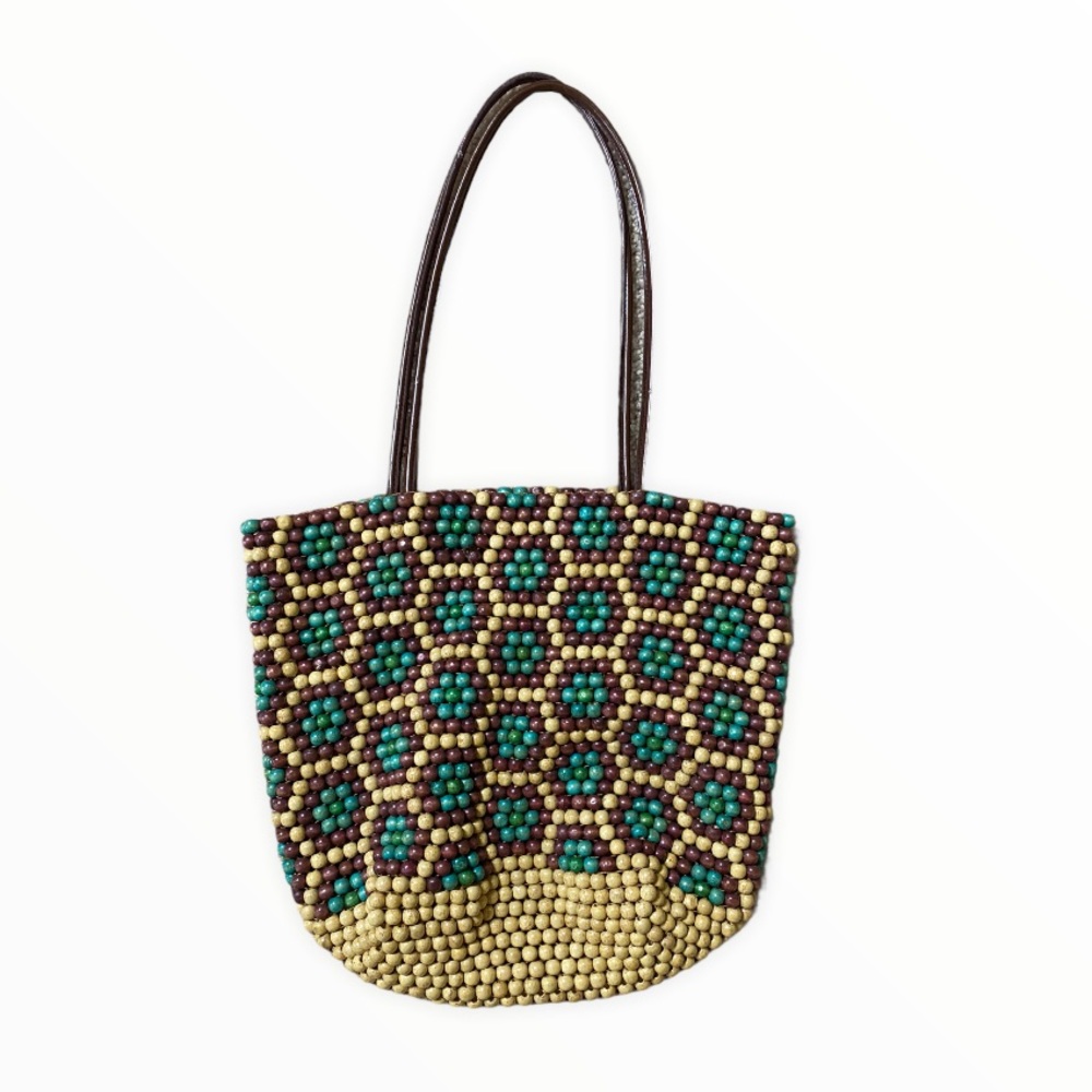 17 - Beaded Shoulder Tote Bag